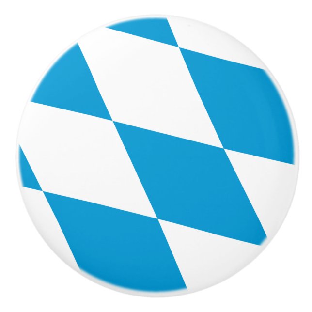 Pomo De Cerámica Tiras de perilla de cerámica con bandera de Bavier (Anverso)