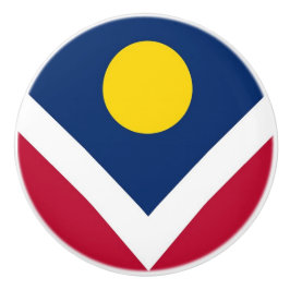 Pomo De Cerámica Tiras de perilla de cerámica con bandera de Denver