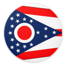 Pomo De Cerámica Tiras de perilla de cerámica con bandera de Ohio,