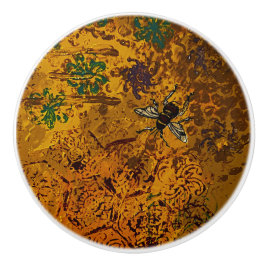 Pomo De Cerámica Tiro del botón de Bee Honey