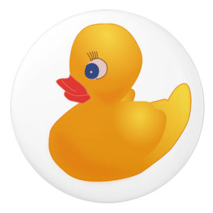 Pomo De Cerámica Tirón amarillo Ducky del botón del gabinete del