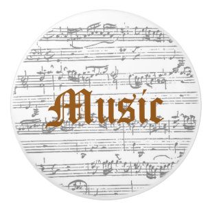 Pomo De Cerámica Tirón de cerámica de la música