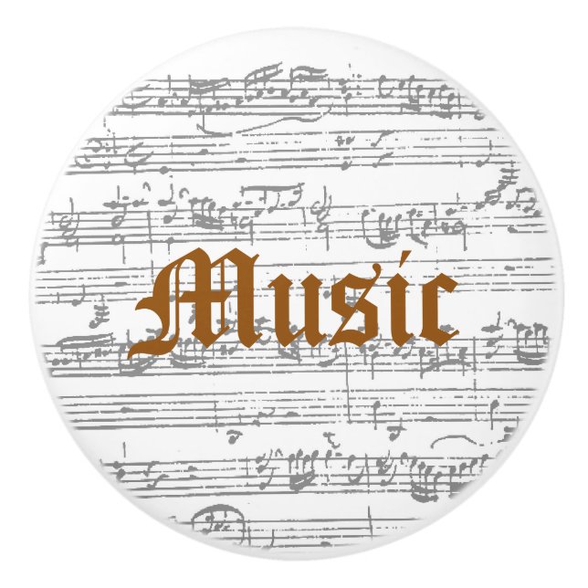 Pomo De Cerámica Tirón de cerámica de la música (Anverso)