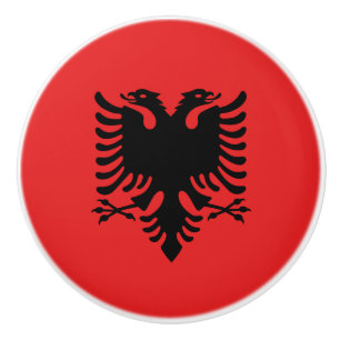 Pomo De Cerámica Tirón de cerámica del botón con la bandera de
