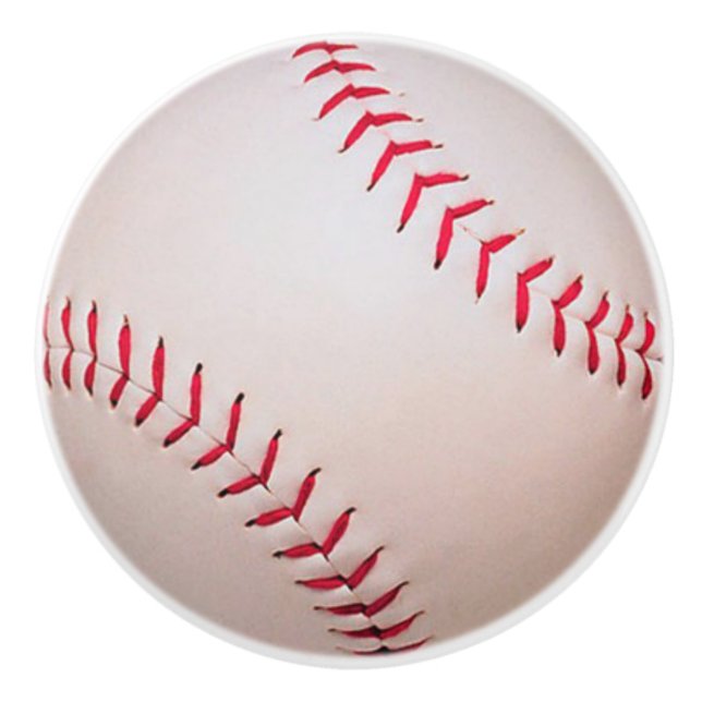 Pomo De Cerámica Tirón del cajón del softball del béisbol, botones (Anverso)