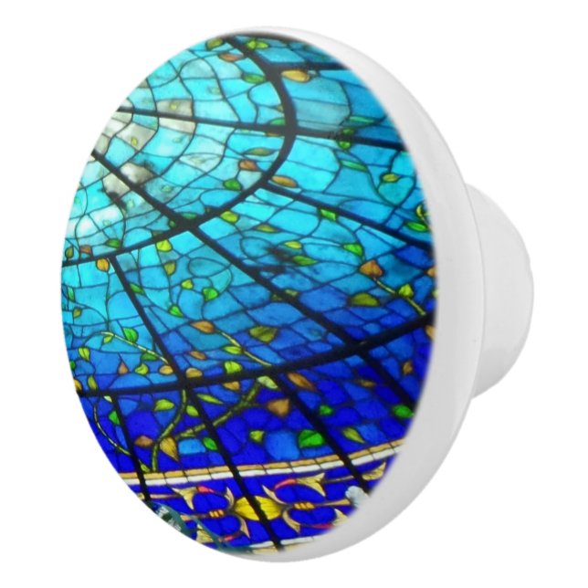 Pomo De Cerámica Tirón del cajón del vitral (Derecha)