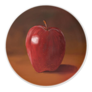 Pomo De Cerámica Tirón pintado del cajón de Apple