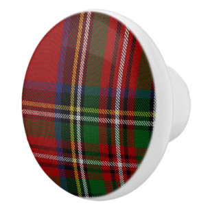 Pomo De Cerámica Tirón real del cajón de la tela escocesa de tart