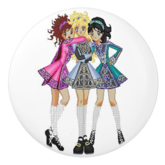 Pomo De Cerámica Tirones del cajón de la danza del irlandés