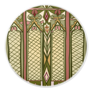 Pomo De Cerámica Tirones inspirados vitral de la puerta de los