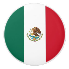 Pomo De Cerámica Tiros de perilla cerámica con bandera de México