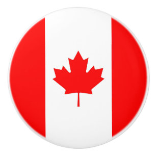 Pomo De Cerámica Tiros de perilla de cerámica con bandera de Canadá
