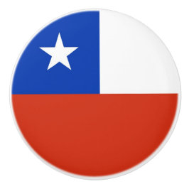 Pomo De Cerámica Tiros de perilla de cerámica con bandera de Chile