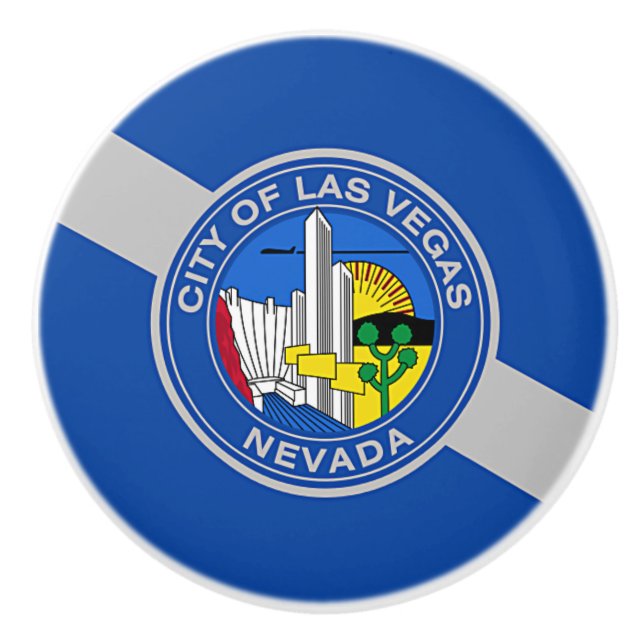 Pomo De Cerámica Tiros de perilla de cerámica con bandera de Las Ve (Anverso)