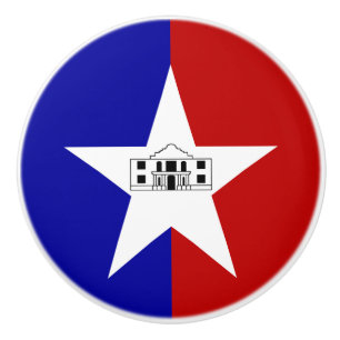 Pomo De Cerámica Tiros de perilla de cerámica con bandera de San An