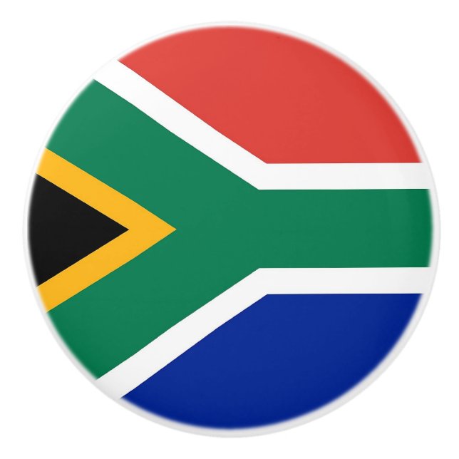 Pomo De Cerámica Tiros de perilla de cerámica con bandera de Sudáfr (Anverso)