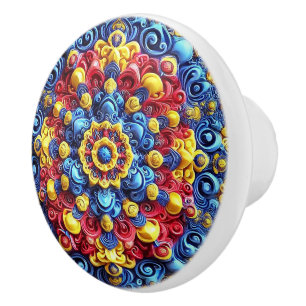 Pomo De Cerámica Tiros de perilla de cerámica con colores rumanos