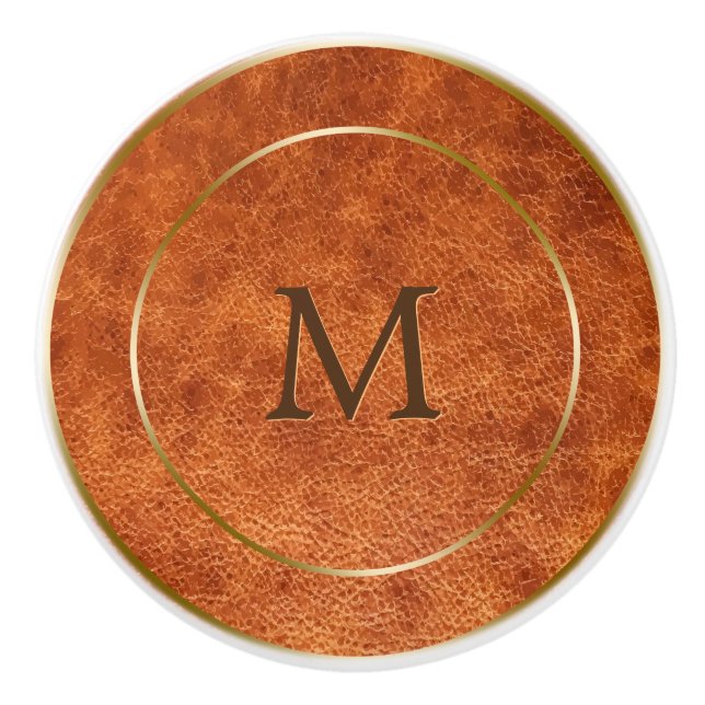 Pomo De Cerámica Tonos marrones imitación de piel (Anverso)