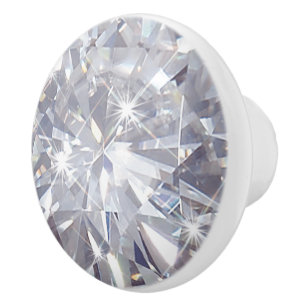 Pomo De Cerámica Tornillo redondo de cerámica de diamante blanco fa