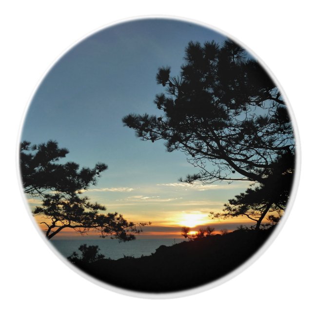 Pomo De Cerámica Torrey Pine Sunset III California (Anverso)