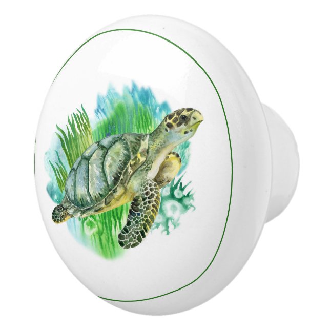 Pomo De Cerámica Tortuga (Derecha)