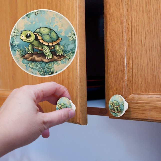 Pomo De Cerámica Tortuga bebé (Subido por el creador)