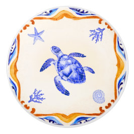 Pomo De Cerámica Tortuga mediterránea