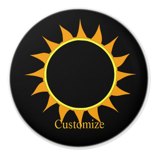 Pomo De Cerámica Total Solar Eclipse Thunder_Cove (Anverso)