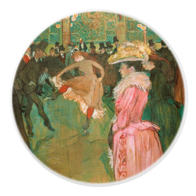 Pomo De Cerámica Toulouse-Lautrec - En el Rouge, la danza (Anverso)