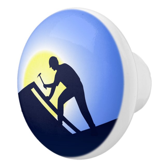 Pomo De Cerámica Trabajador de techo (Derecha)