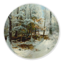 Pomo De Cerámica Tranquila tarde de invierno por William Bliss Bake