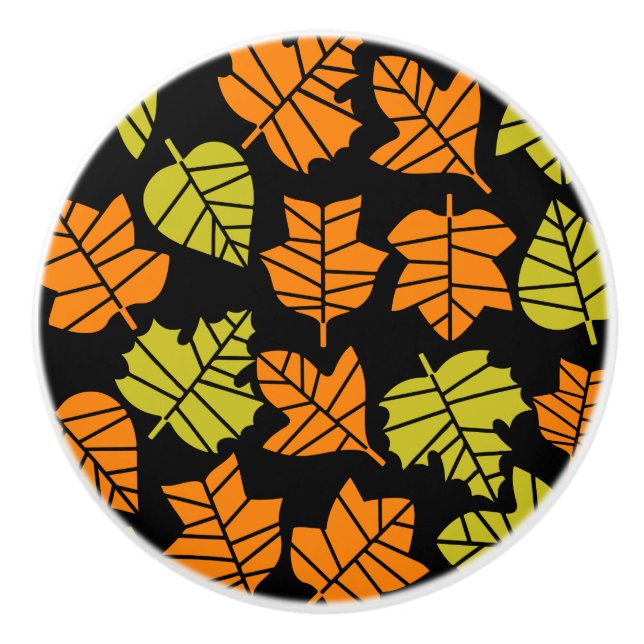 Pomo De Cerámica Transición de la naturaleza otoño-otoño (Anverso)