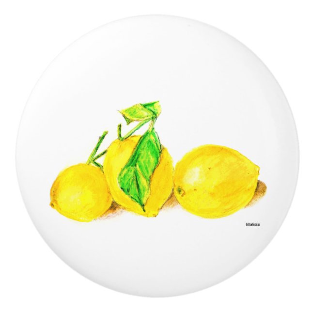 Pomo De Cerámica tres limones (Anverso)