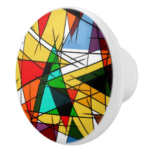 Pomo De Cerámica Triángulo moderno geométrico colorido