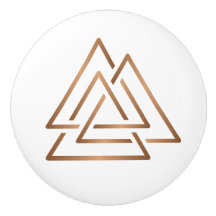 Trinity Knot - Minimalist Bronze Line Art