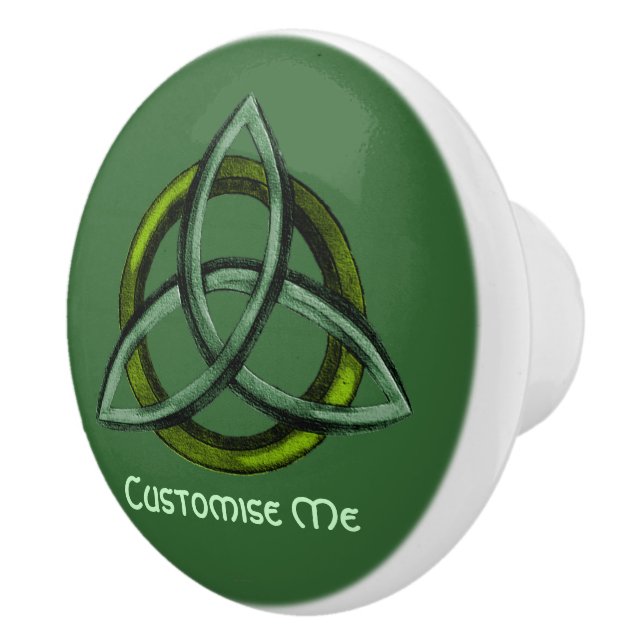 Pomo De Cerámica Triquetra (verde) (Derecha)