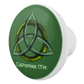 Pomo De Cerámica Triquetra (verde)
