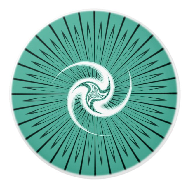 Pomo De Cerámica Triskelion Pagan Mandala (Anverso)