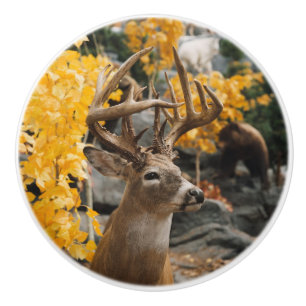Pomo De Cerámica Trophy Deer