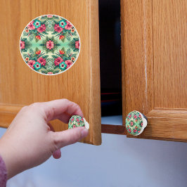 Pomo De Cerámica Trópicos Brillantes