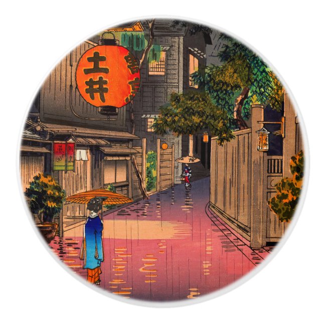 Pomo De Cerámica Tsuchiya Koitsu - Noche en Ushigome (Anverso)