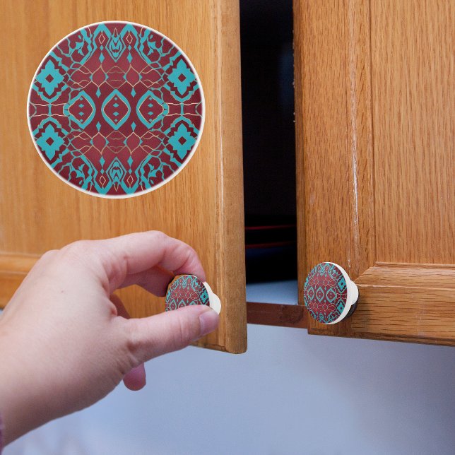 Pomo De Cerámica Turquesa y cobre de Ruby Boho (Subido por el creador)