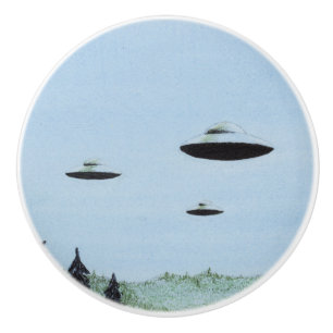 Pomo De Cerámica UFO Trio