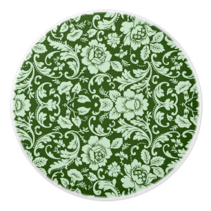 Pomo De Cerámica Un damasco floral antiguo