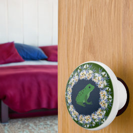 Pomo De Cerámica Un pequeño granito en el estanque de los jardines