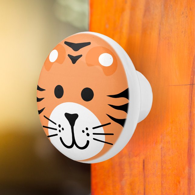 Pomo De Cerámica Un tigre salvaje y un Personalizado animal de Safa (Subido por el creador)
