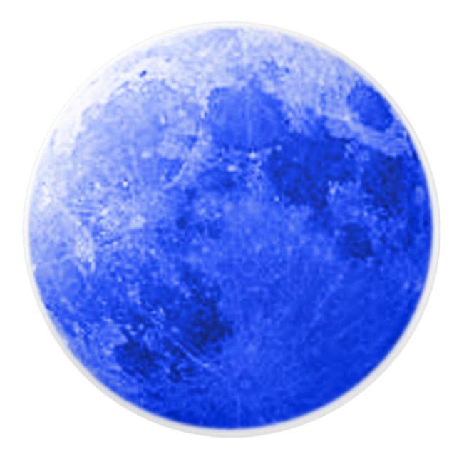 Pomo De Cerámica Una vez en luna azul luna llena (Anverso)