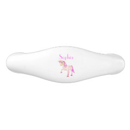 Pomo De Cerámica Unicorn Pink Girly Cute