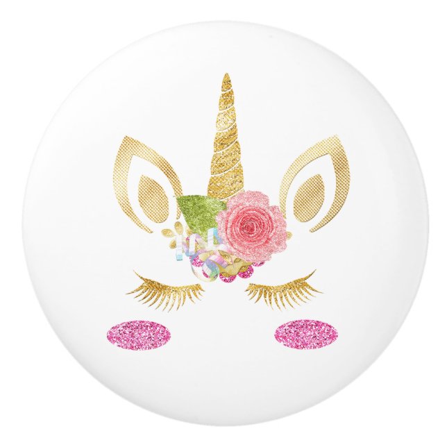 Pomo De Cerámica Unicornio (Anverso)