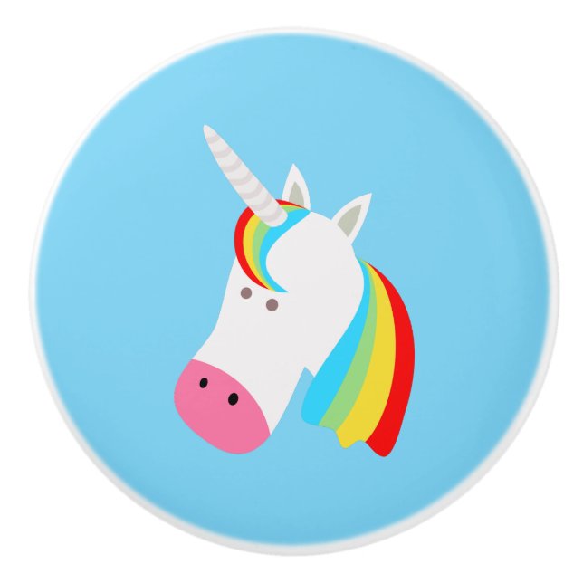 Pomo De Cerámica Unicornio (Anverso)